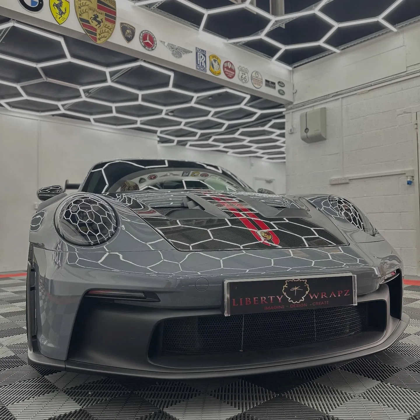 Front close up view of Porsche GT3RS