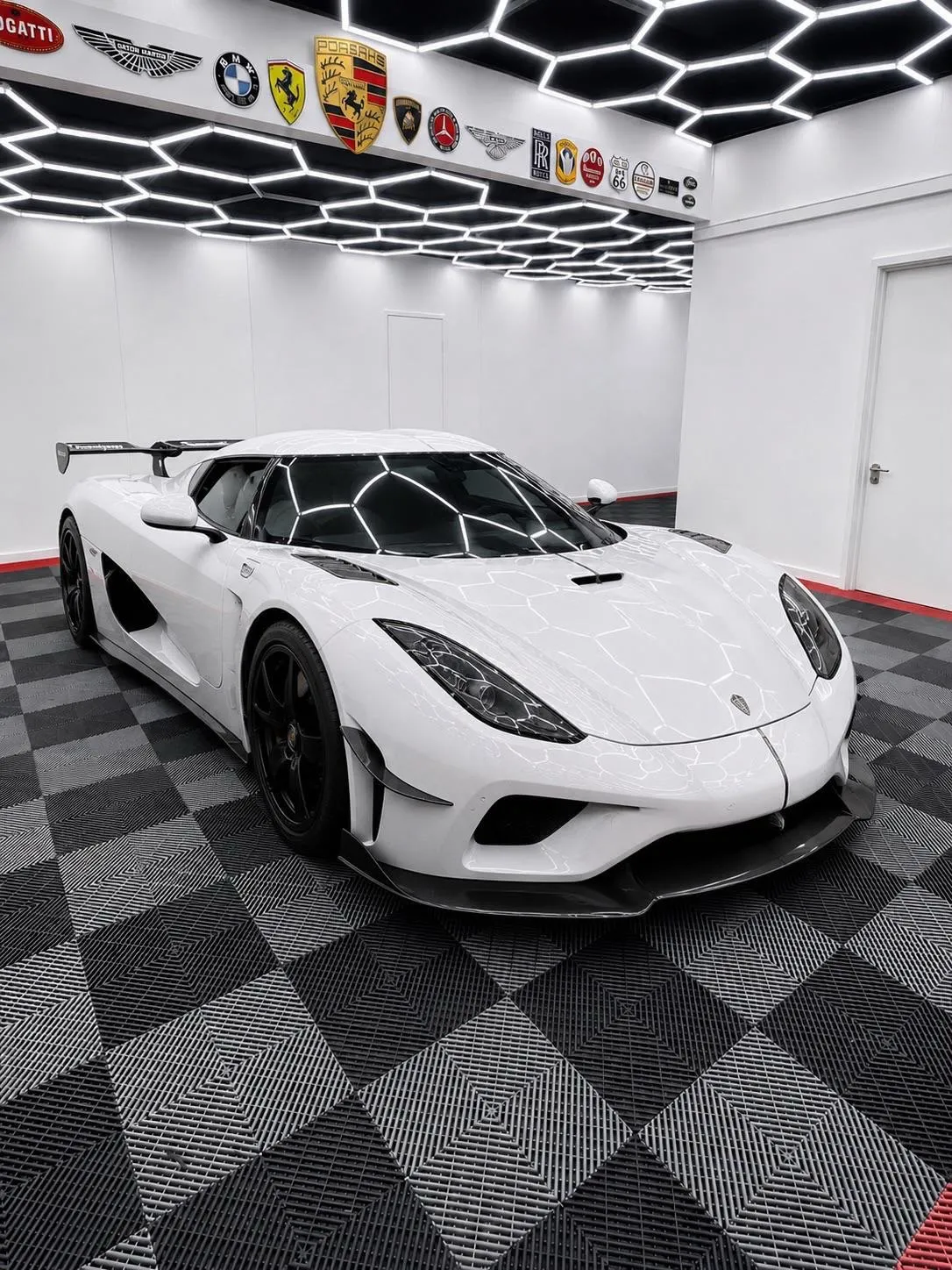 White sports car