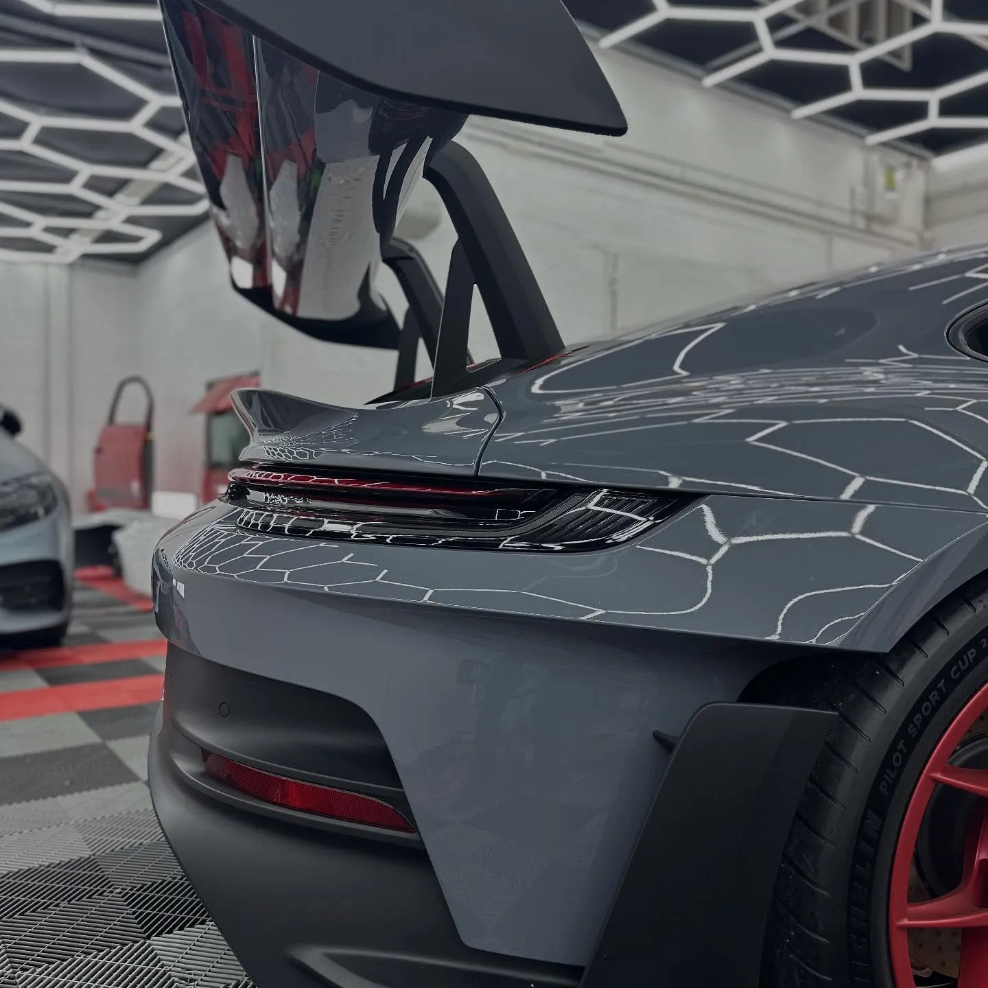 Rear wing of Porsche GT3RS