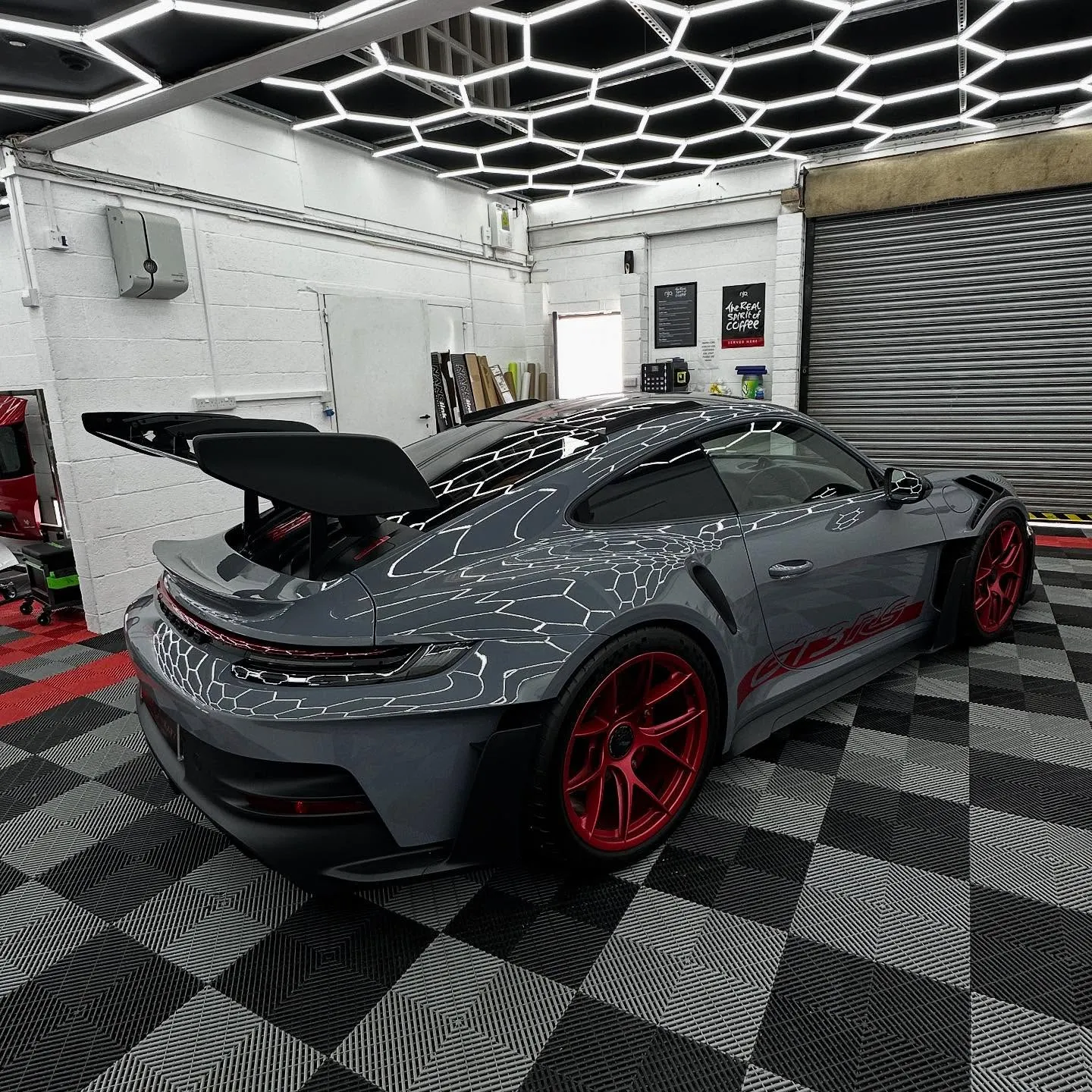 Back side view of Porsche GT3RS